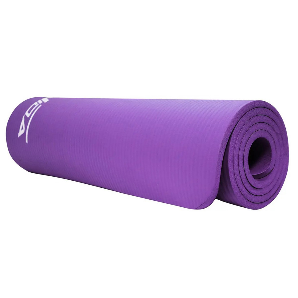 Килимок (мат) спортивний для йоги та фітнесу SportVida SV-HK0068 NBR 180 x 60 x 1 см, Violet