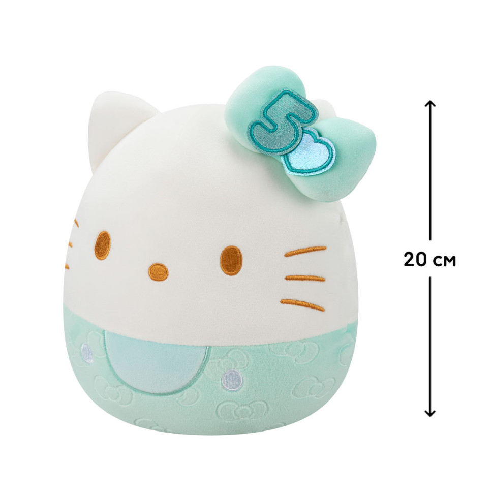 М'яка іграшка Хеллоу Кітті у смарагдовому Squishmallows SQSN00498, 20 см