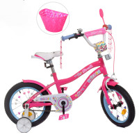 Велосипед дитячий PROF1 Y14242-1 14 дюймів, рожевий