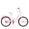 Велосипед дитячий PROF1 Y2025 20 дюймів, біло-малиновий 