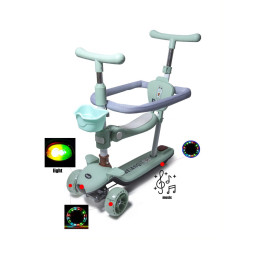 Самокат детский 3-х колесный 5 в 1 Baq Bambi 1877837734 до 25 кг