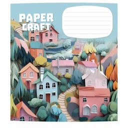 Тетрадь ученическая "Paper craft" Школярик 012-3354C-2 в косую линию, 12 листов