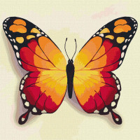 Картина по номерам Идейка  "Оранжевая бабочка" 25х25 KHO4210