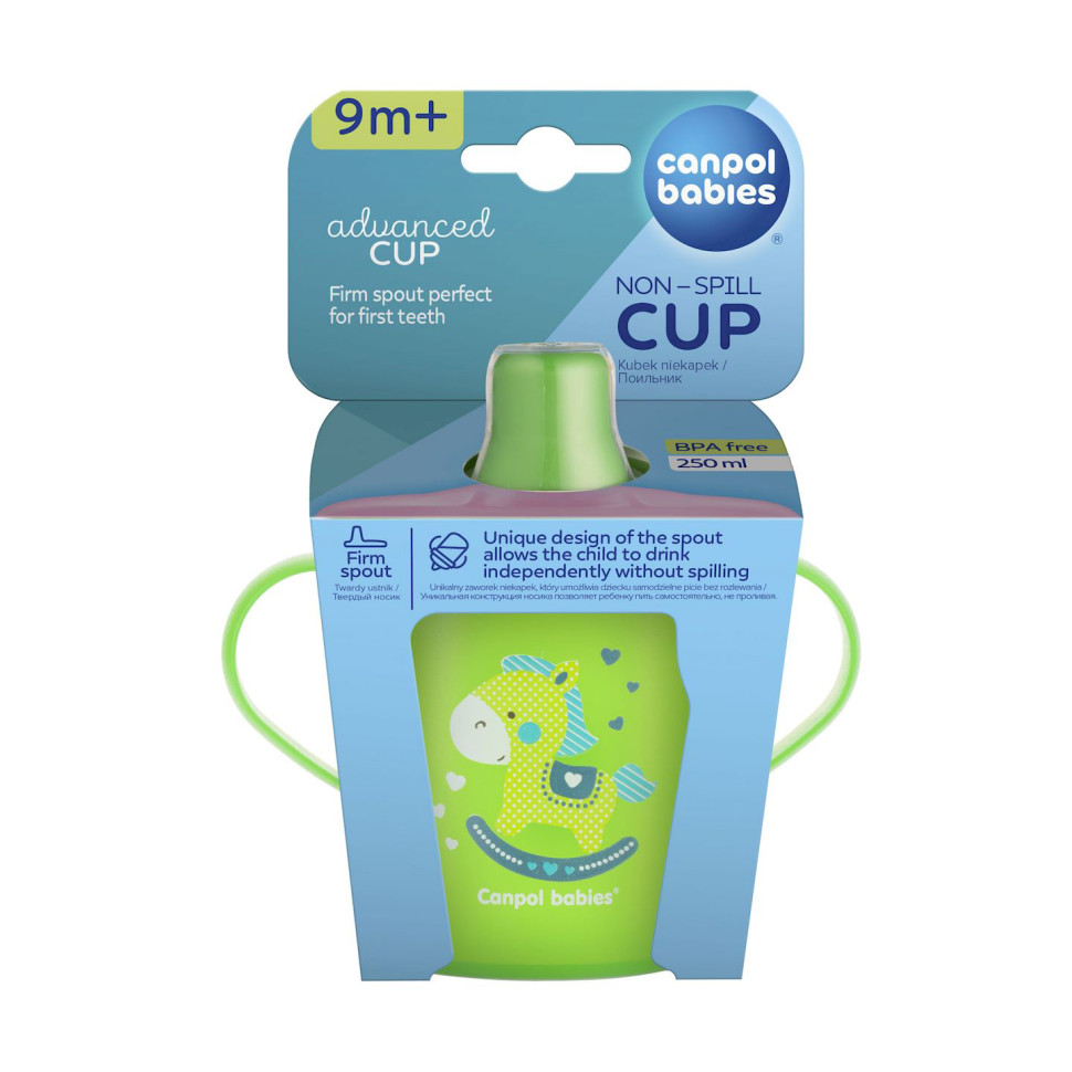 Дитяча кружка непроливайка Canpol babies 31/200_gre зелений, 250 мл