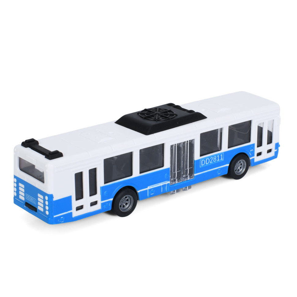 Игрушечный инерционный Автобус Bambi 6334(Blue) резиновые колеса, 16 см