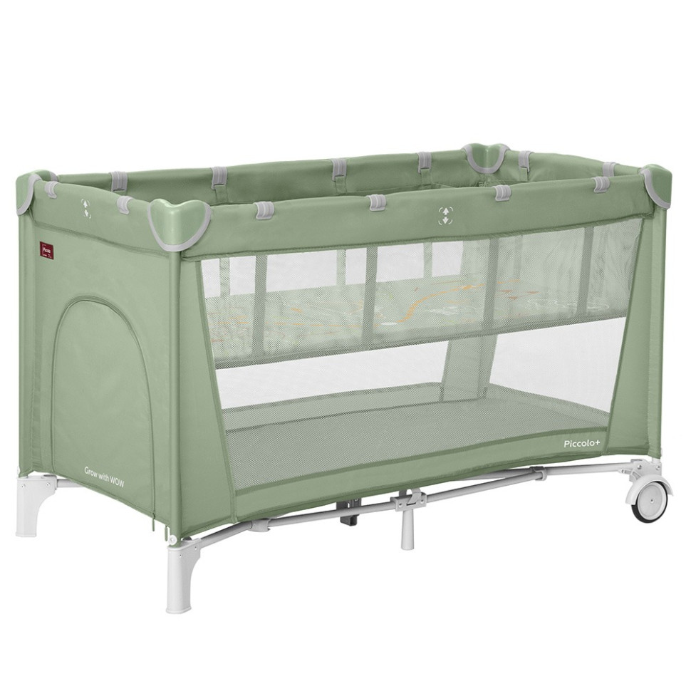 Дитяче ліжко-манеж Piccolo+ Carrello CRL-18102 Mint Green, со вторым дном