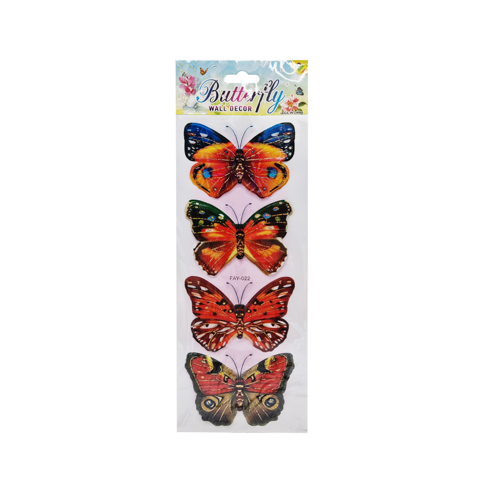 Наклейка Метелик Bambi 329 ST-S(022) 4 шт для декору