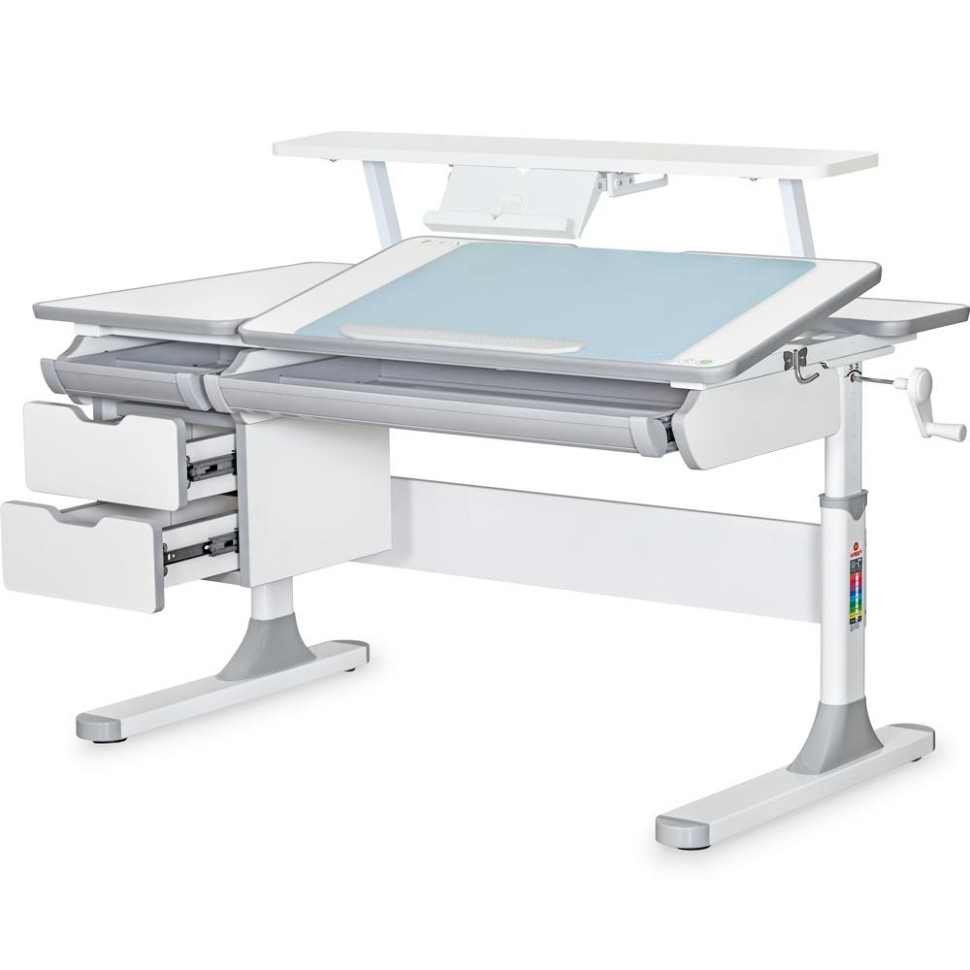 Детский стол с полкой Hamilton Multicolor G Mealux BD-680 W/G MC + S50 WG