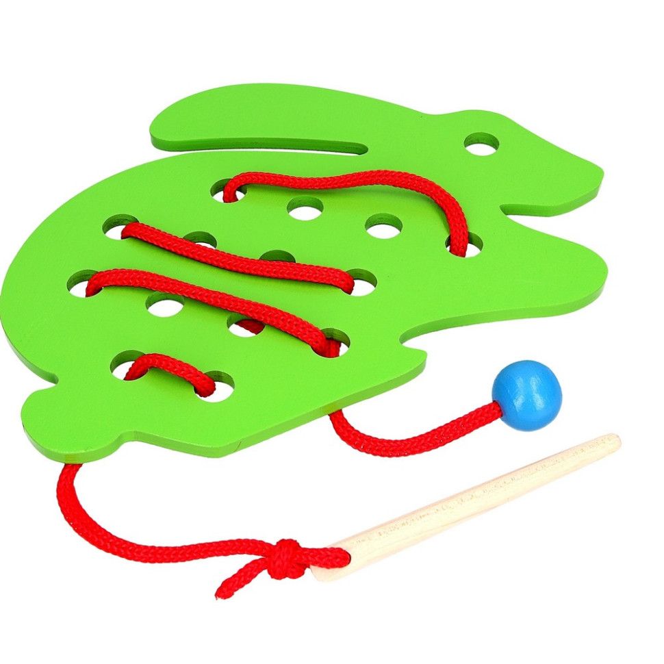 Дитяча дерев'яна шнурівка 