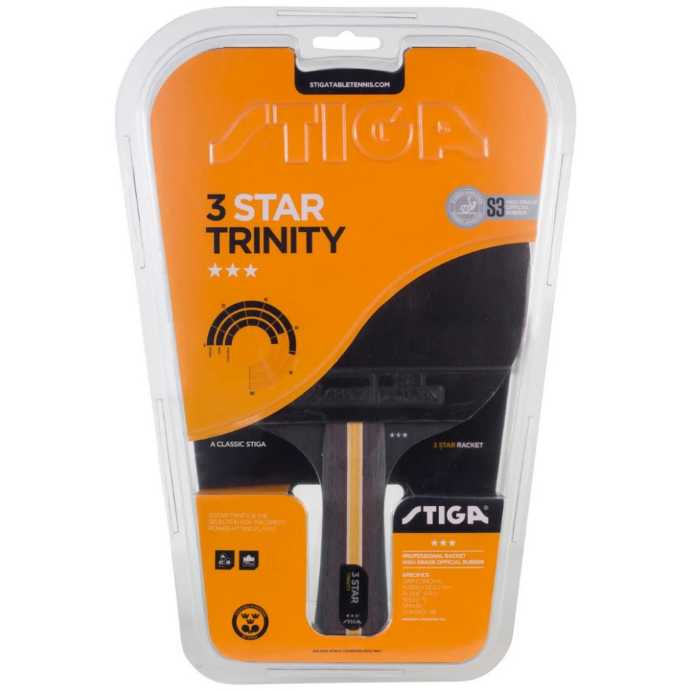 Ракетка для настольного тенниса Trinity 3 Star FL Stiga 931154 (1213-3616-01)