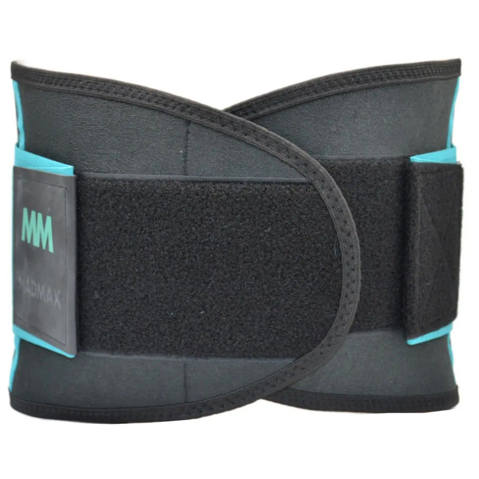 Пояс компрессионный Slimming belt MadMax MFA-277-TRQ_M Black/turquoise M