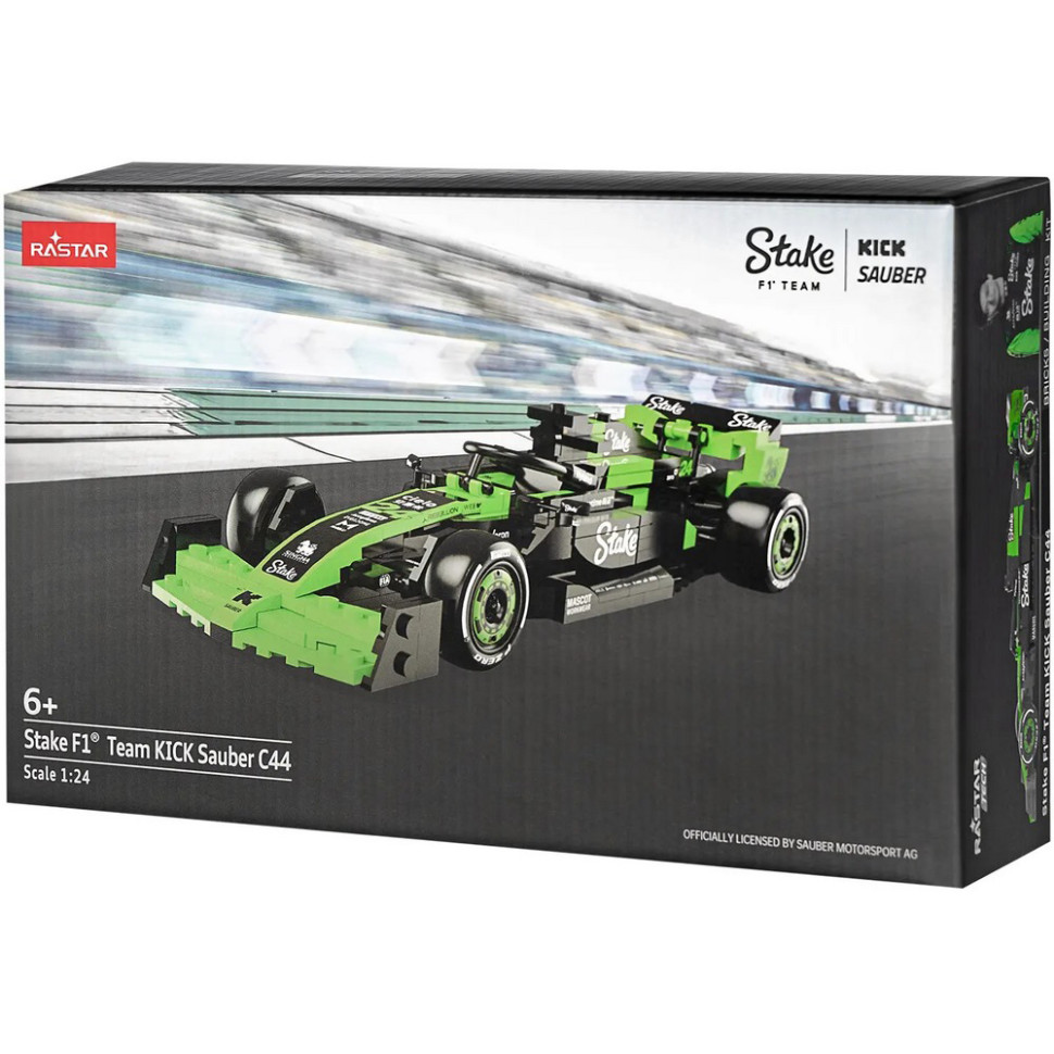 Машинка-конструктор Stake F1 Team KICK Sauber C44 Rastar 10290 green 319 деталей
