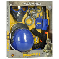 Игровой набор полицейского 33590 (АК-47) автомат, каска, маска, наручники, трещотка