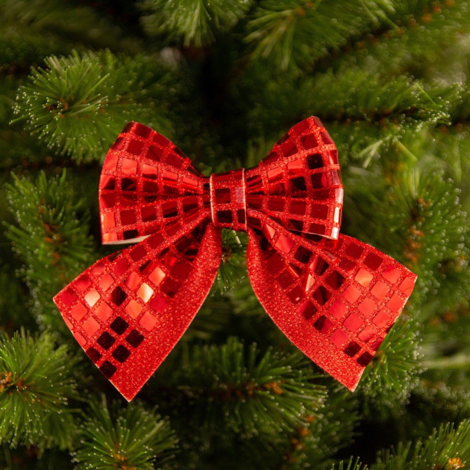Бант декоративний Mica Decorations 8720983279560_2 червоний 13 см, 2 шт