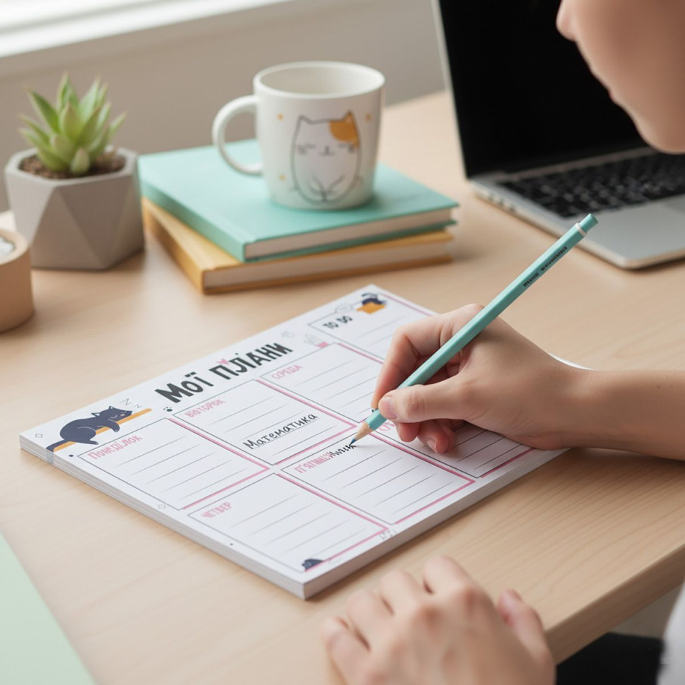 Планер тижневий Vladi Toys VT9212-06, 20х14,3 см, 54 аркуші, українська