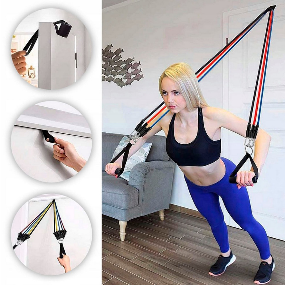 Набор эспандеров трубчатых силовых Power Strength Tube Newt NE-PW-4, 5 шт