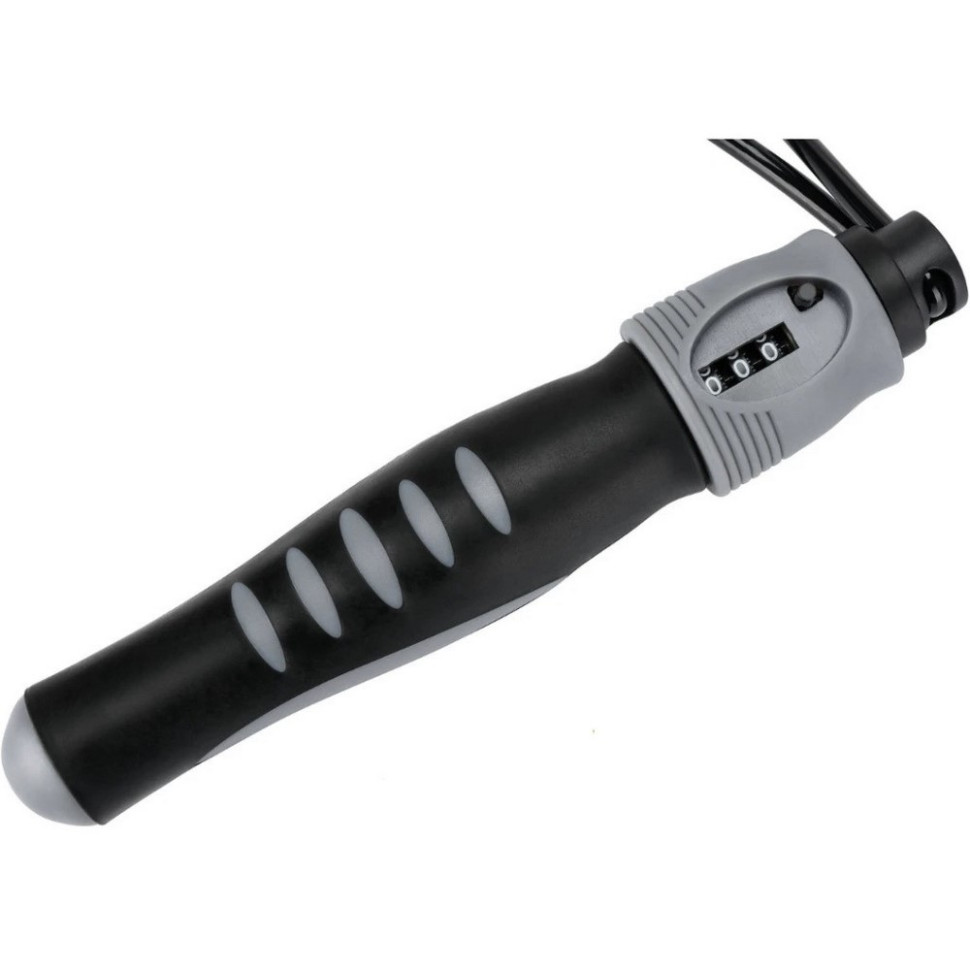 Скакалка со счетчиком 4215 Jump Rope With Counter PowerPlay PP_4215_Black/Grey 2,75 метра