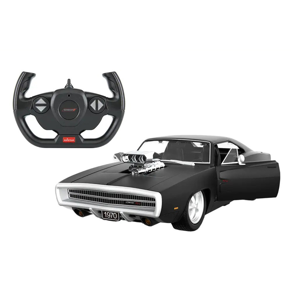 Машинка на радиоуправлении Dodge Charger R/T With Engine version Rastar 99070 black 1:16