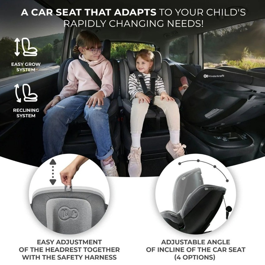 Автокрісло дитяче Xpedition 2 Kinderkraft KCXPED02BLK0000 i-Size, чорний