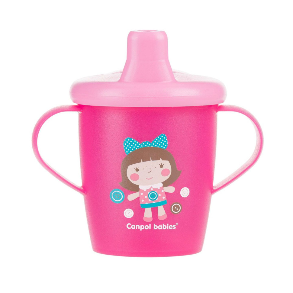 Дитяча кружка непроливайка Canpol babies 31/200_pin рожевий, 250 мл