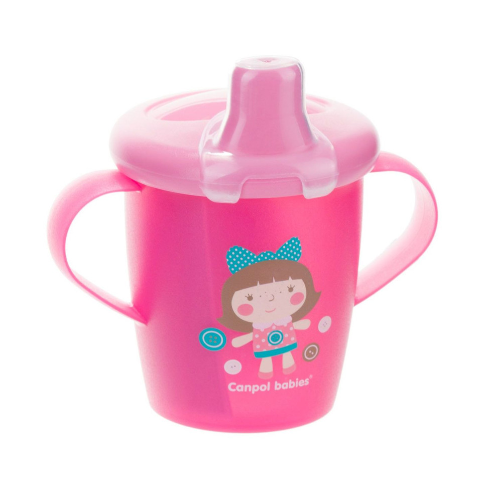 Дитяча кружка непроливайка Canpol babies 31/200_pin рожевий, 250 мл