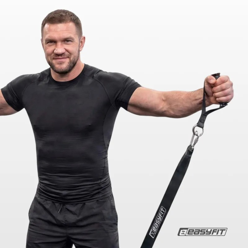 Ручки для тяги EasyFit EF-2713-BK, TPR, для эспандеров и резиновых петель, черные