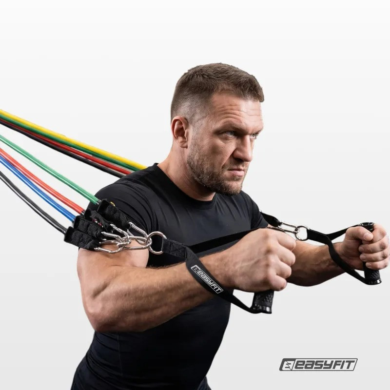 Ручки для тяги EasyFit EF-2713-BK, TPR, для эспандеров и резиновых петель, черные