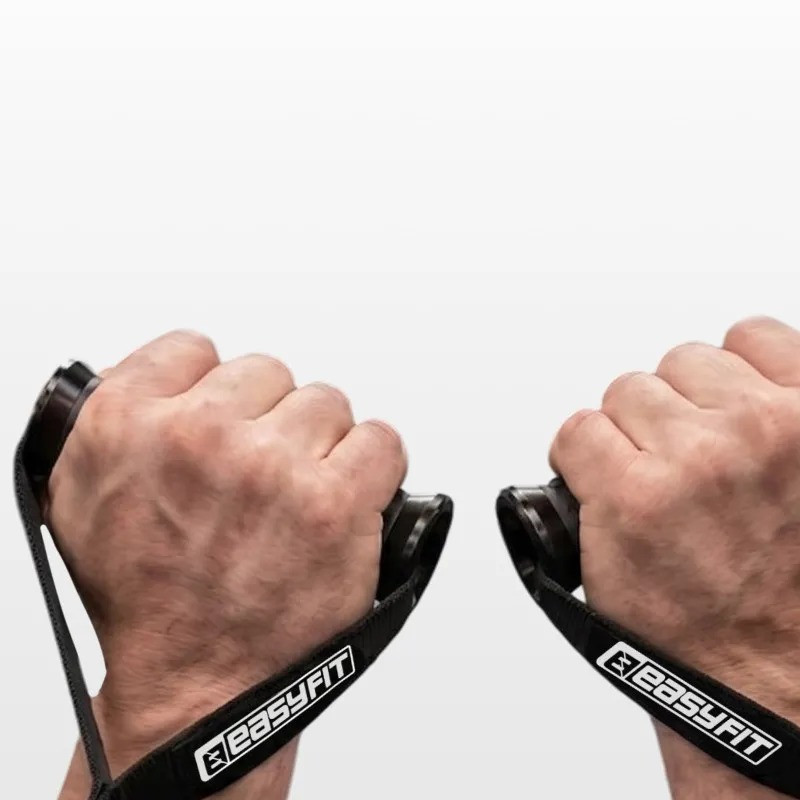 Ручки для тяги EasyFit EF-2713-BK, TPR, для эспандеров и резиновых петель, черные