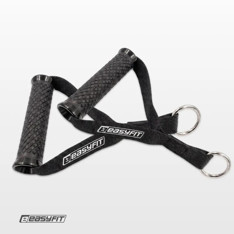 Ручки для тяги EasyFit EF-2713-BK, TPR, для эспандеров и резиновых петель, черные