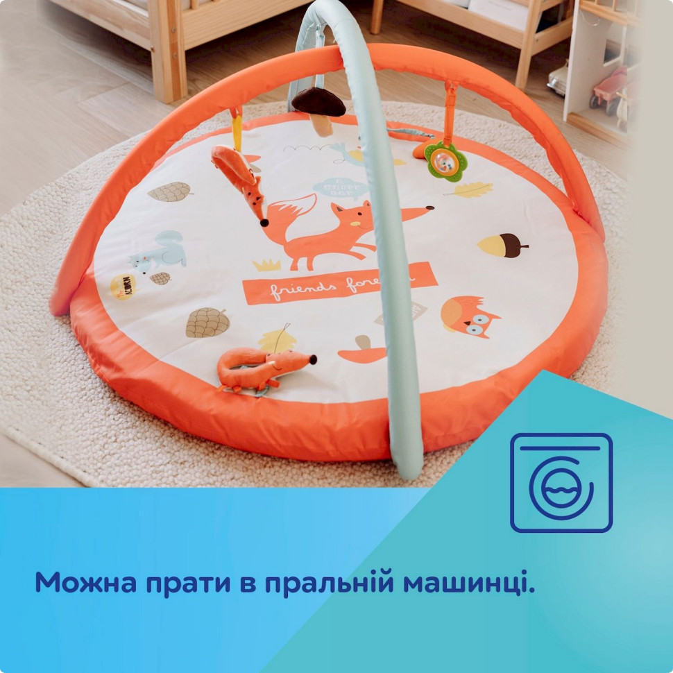 Детский развивающий коврик Fox Canpol babies 75/200, 7 игрушек
