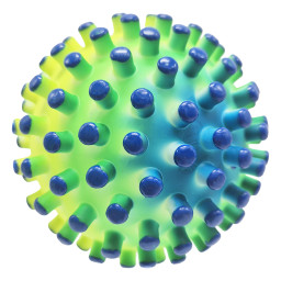 Детский шипастый мяч Bambi RB26524(Blue-3) резина, 90 грамм