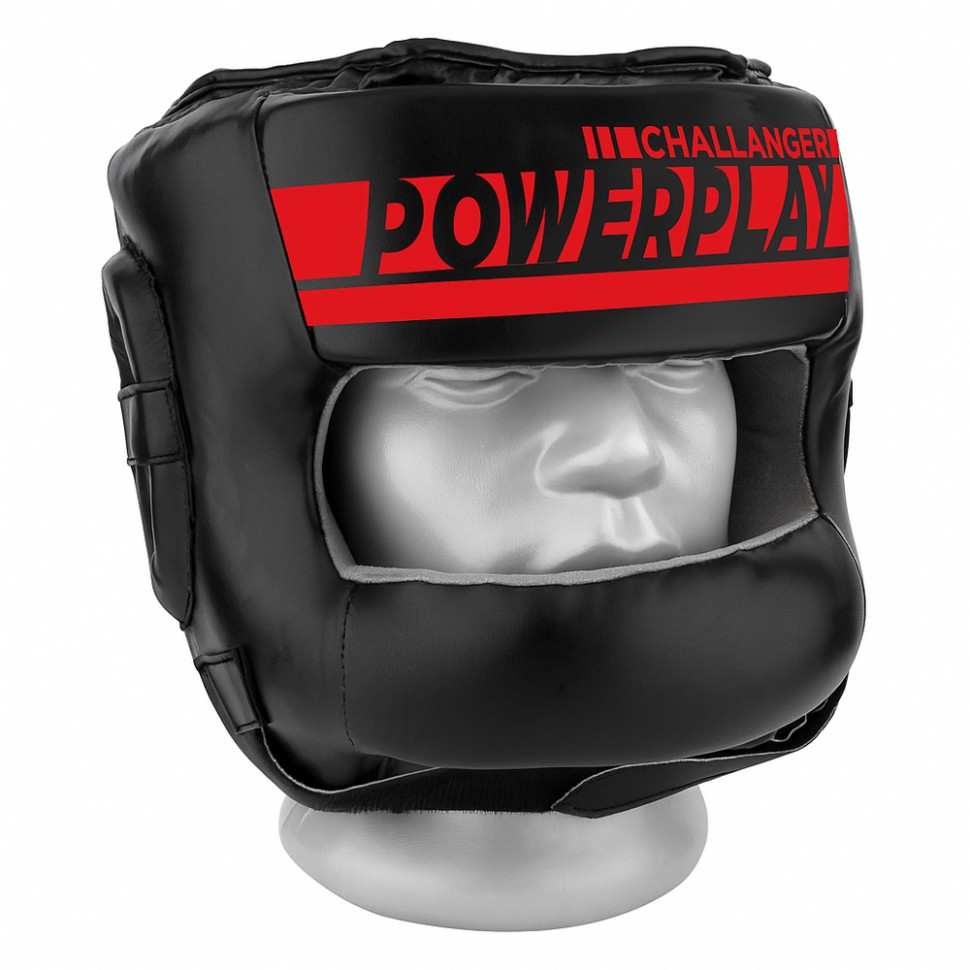 Боксерский шлем тренировочный с бампером 3067 Challanger PowerPlay PP_3067_L_Red, размер L