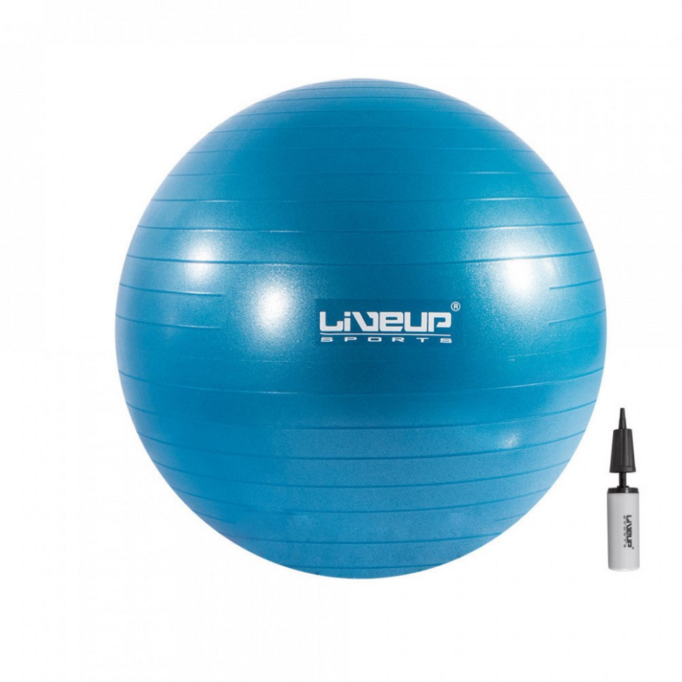 Фитбол ANTI-BURST BALL LiveUp LS3222-55b, (насос в комплекте)