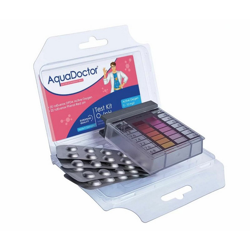 Таблетированный тестер для бассейна Test Kit O2/pH AquaDoctor 23543AD