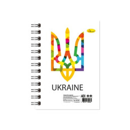 Блокнот А6 "Патриотический" Апельсин АП-1903-1, 40 листов, пружина сбоку