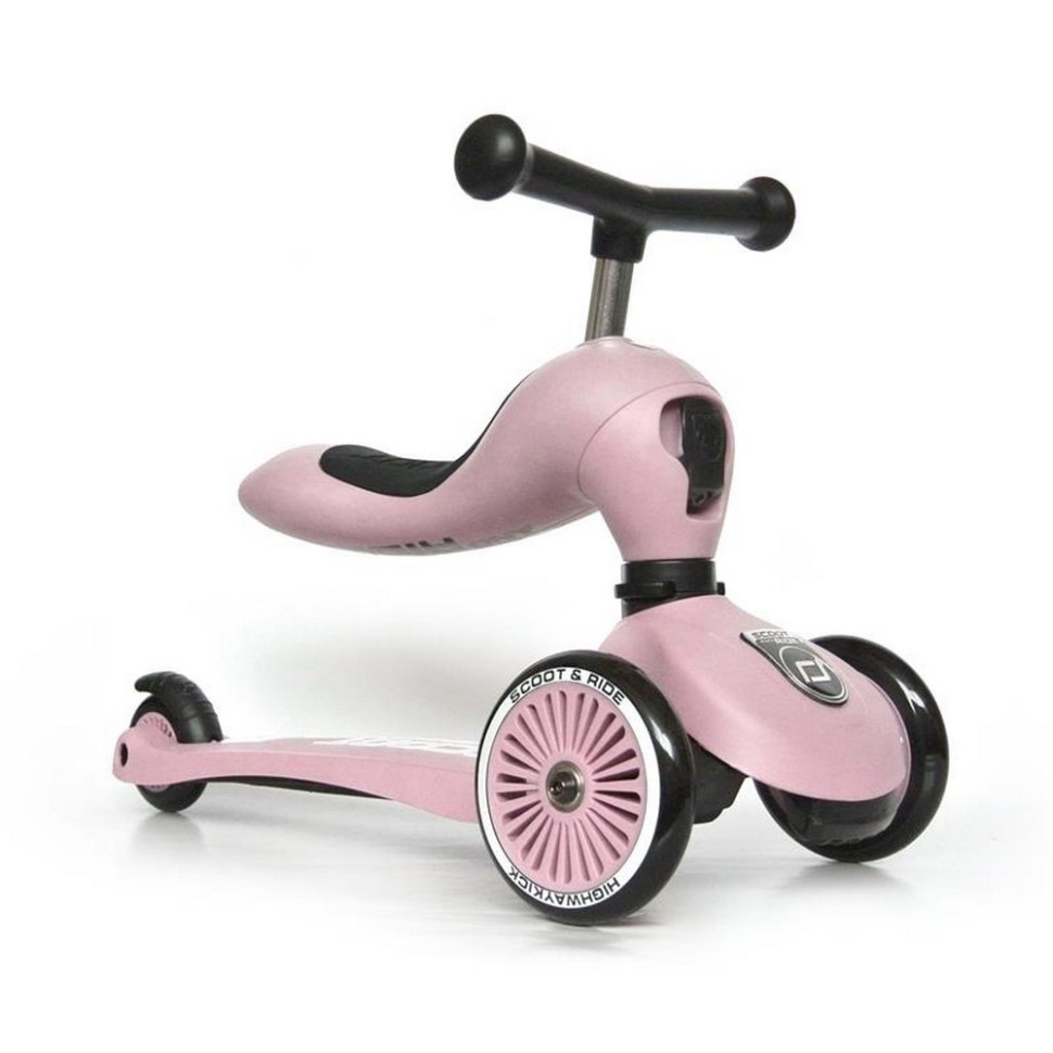 Самокат трансформер Highwaykick-1 Scoot and Ride SR-160629-ROSE, пастельно-розовый