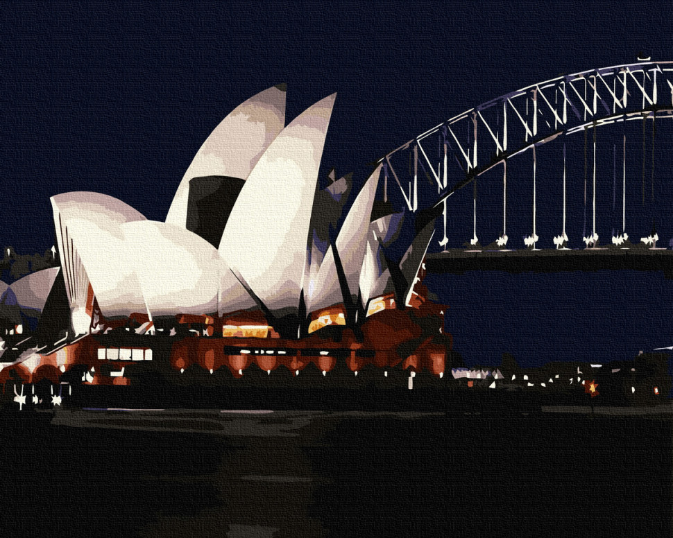 Картина за номерами "Сіднейський оперний театр" Brushme GX7491 40х50 см по цене 240 грн.