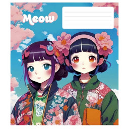 Тетрадь общая "Kawaii" Школярик 048-3302L-5 в линию, 48 листов