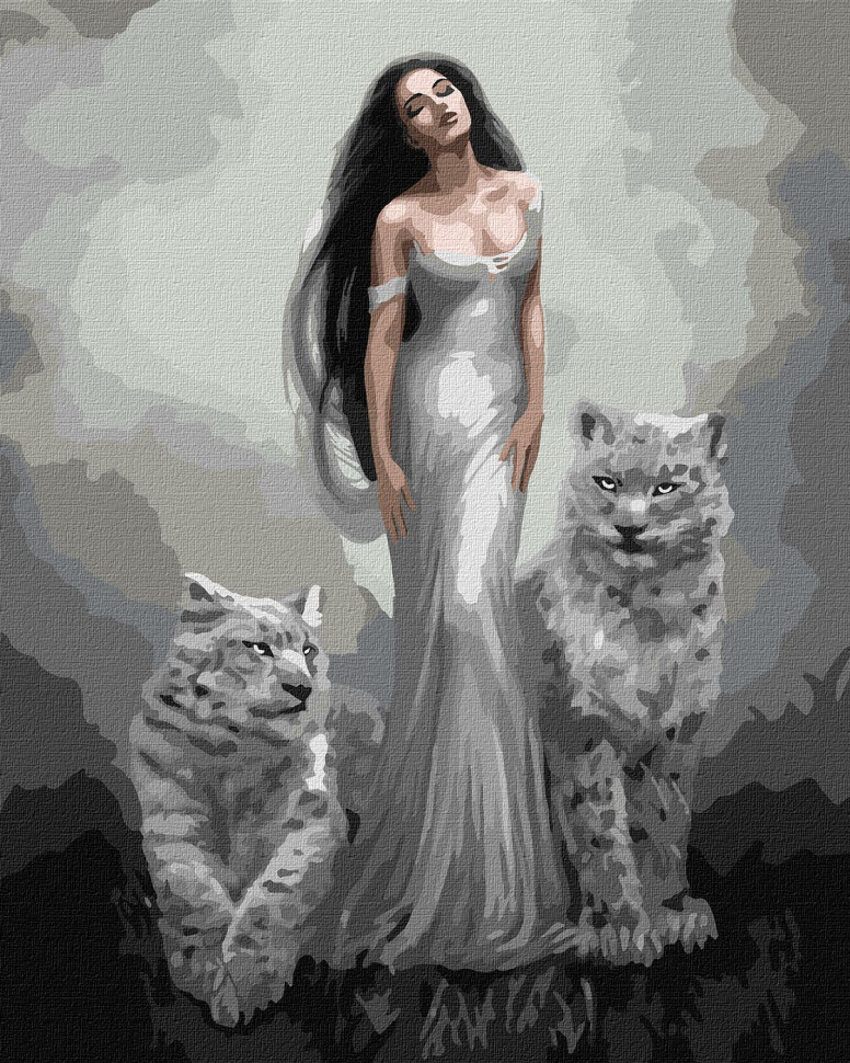 Картина за номерами "Душа кішки з фарбами металік" Ідейка KHO4851 40х50 см по цене 240 грн.