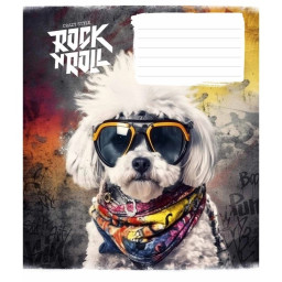 Тетрадь ученическая "Rock star" Школярик 012-3277K-5 в клетку, 12 листов