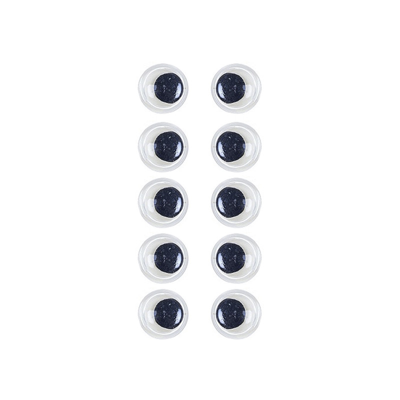 Пластикові очі для іграшок Bambi PE-012, 12 мм, 10 штук в упаковці