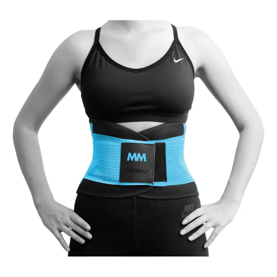 Пояс компрессионный Slimming belt MadMax MFA-277-TRQ_S Black/turquoise S