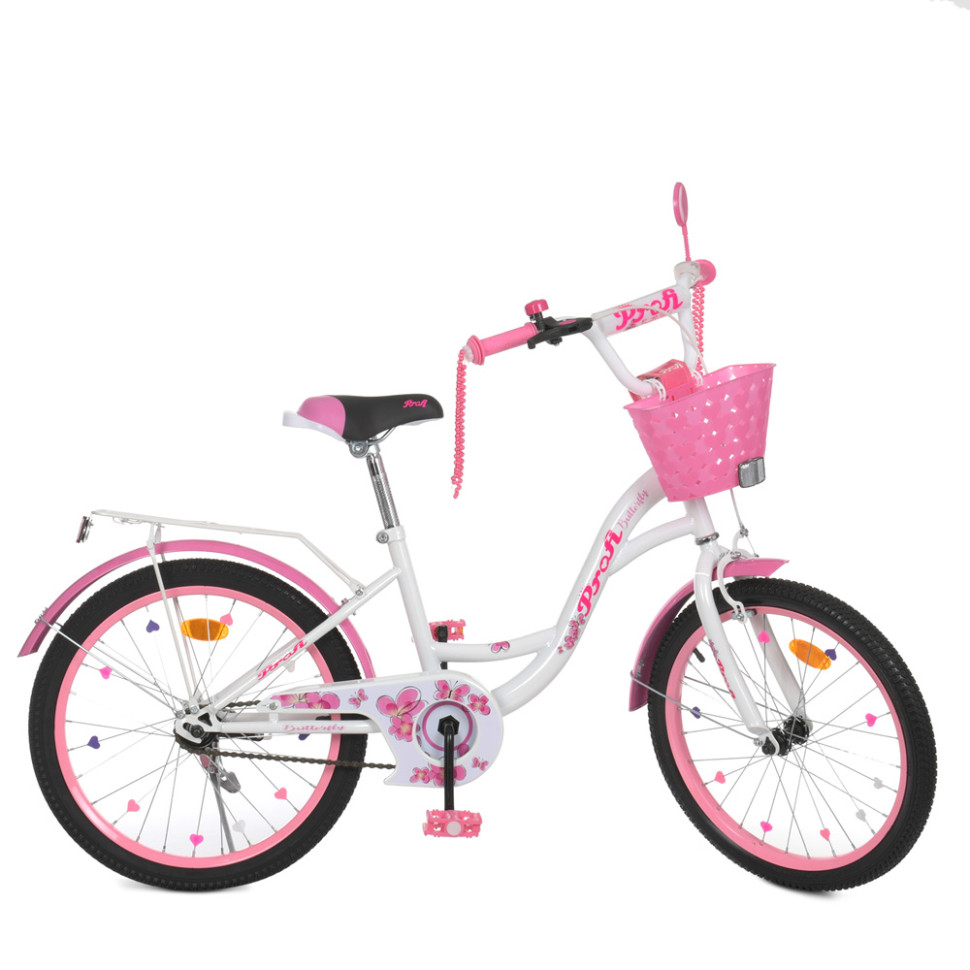 Велосипед дитячий PROF1 Y2025-1 20 дюймів, біло-малиновий по цене 4 392 грн.
