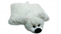 Подушка-игрушка Алина мишка 45 см белая ПМ1-бел