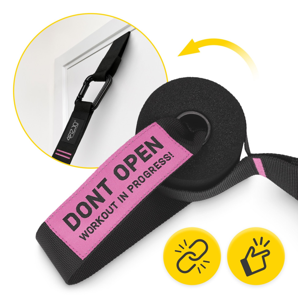 Гимнастические регулируемые кольца 4FIZJO P-5905973406116 Black/Pink