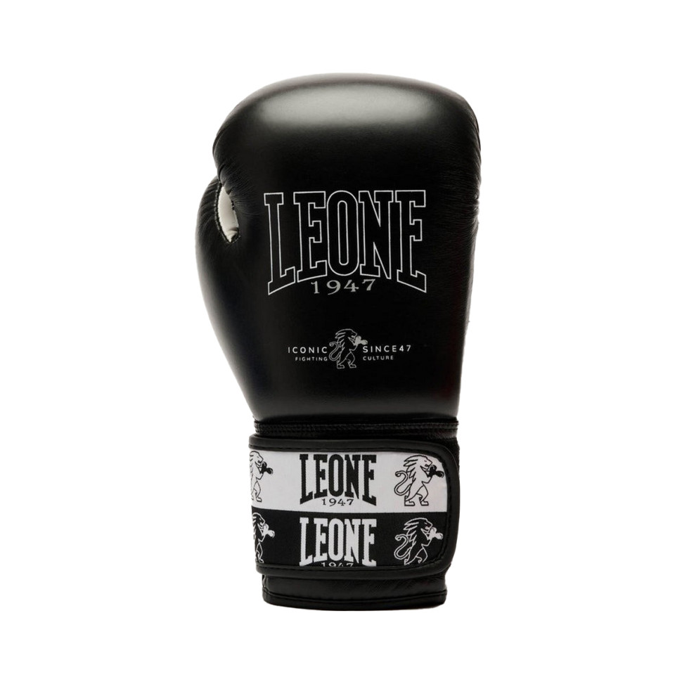 Боксерські рукавиці GN208 ICONIC Leone GN208_Black_10oz 10 унцій (бинти в комплекті)