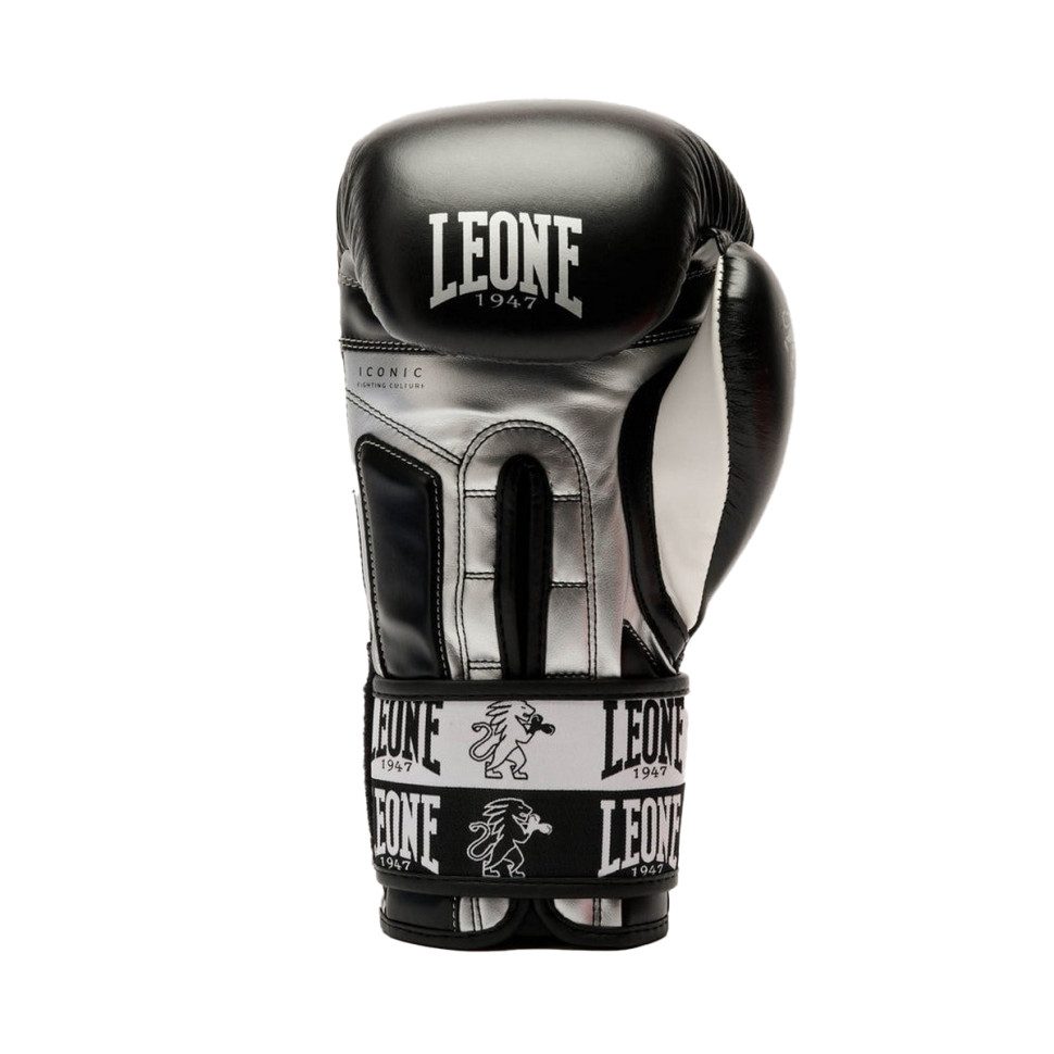 Боксерські рукавиці GN208 ICONIC Leone GN208_Black_10oz 10 унцій (бинти в комплекті)