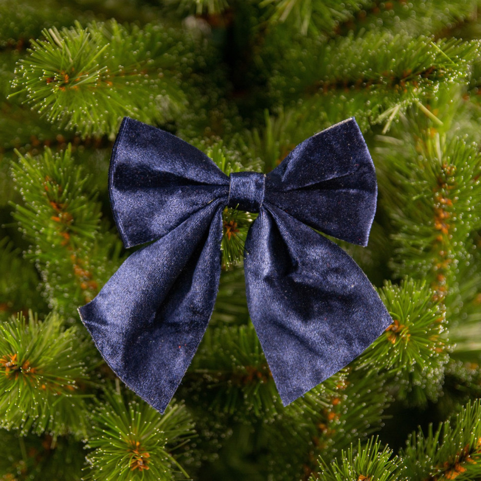 Бант декоративний Mica Decorations 8720983279560_1 синій 13 см, 2 шт