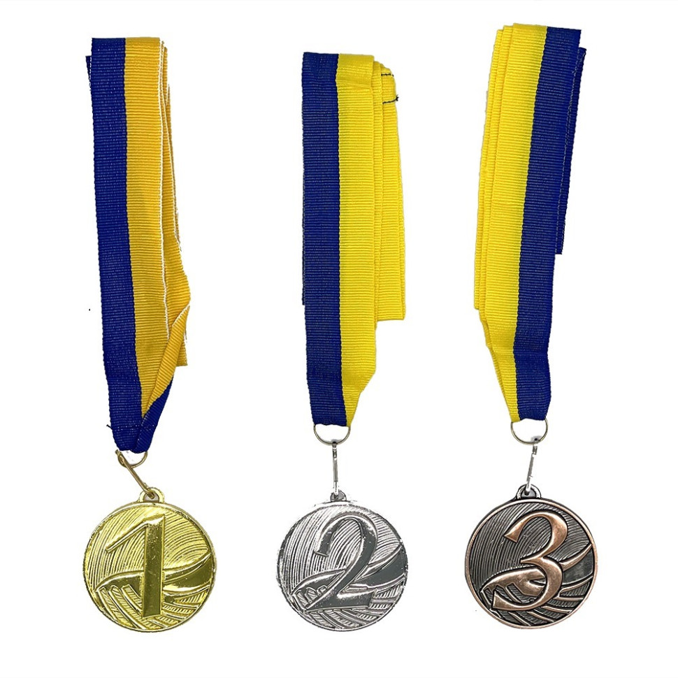 Набор(комплект) медалей № 1 Newt NE-LG-M123, 1, 2, 3 место с лентами