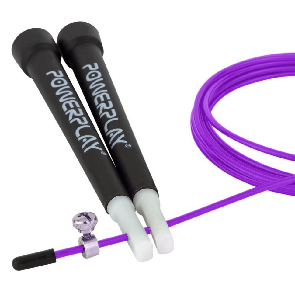 Скакалка швидкісна 4202 Ultra Speed Rope PowerPlay PP_4202_Purple 2,9 метра